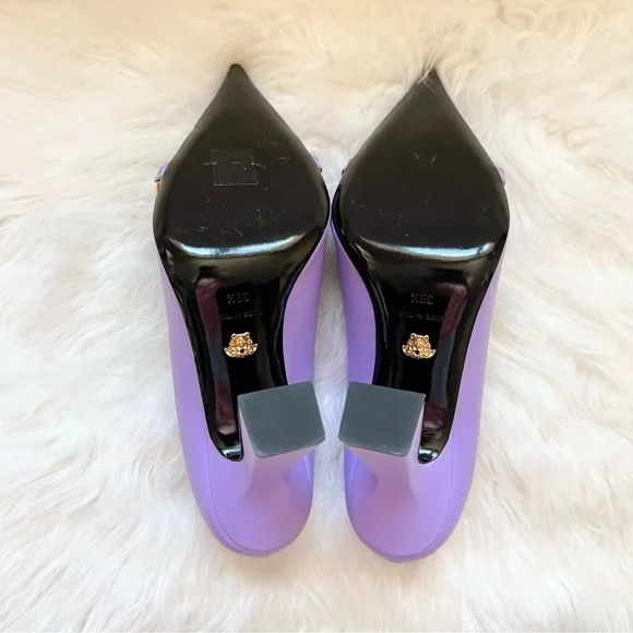 New! VERSACE Medusa Chain Leather Heels - Picture 13 of 14